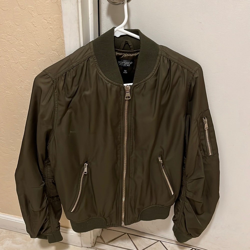Gently used top shop bomber jacket